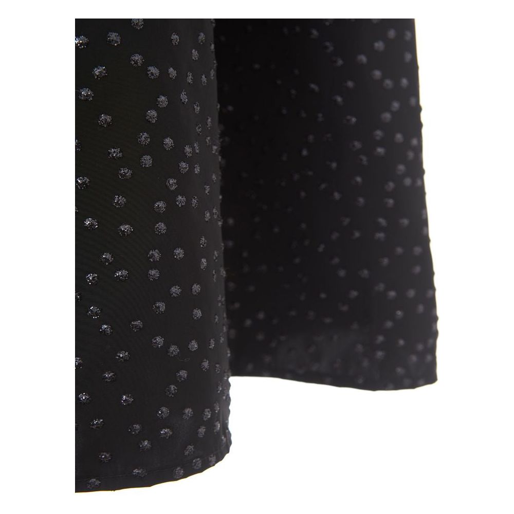 Lardini Elegant Black Polyethylene Midi Skirt Lardini Black