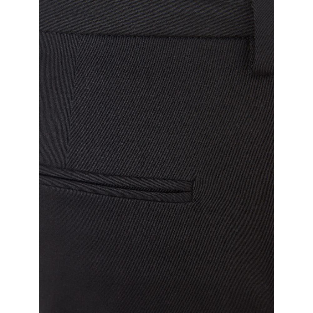 Lardini Italian Elegance Cotton Black Trousers Lardini Black