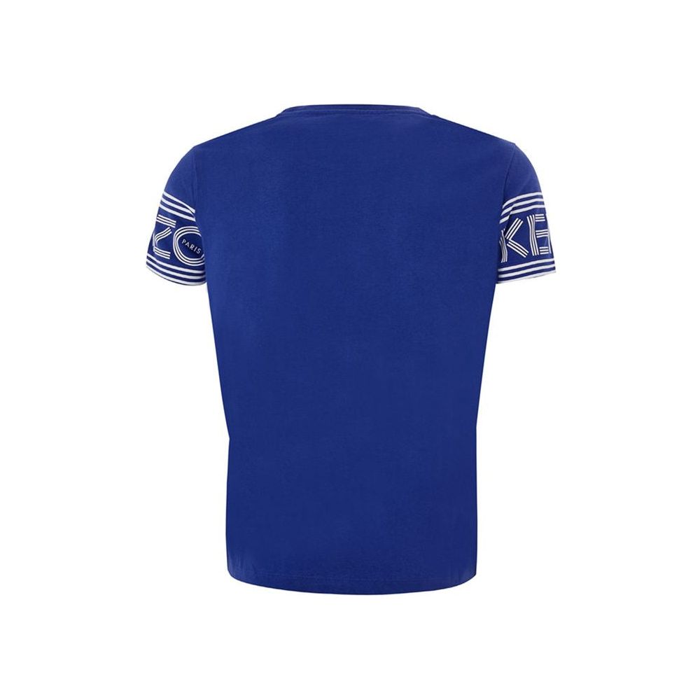 Kenzo Chic Blue Cotton Tee for Stylish Comfort Kenzo Midnight Blue