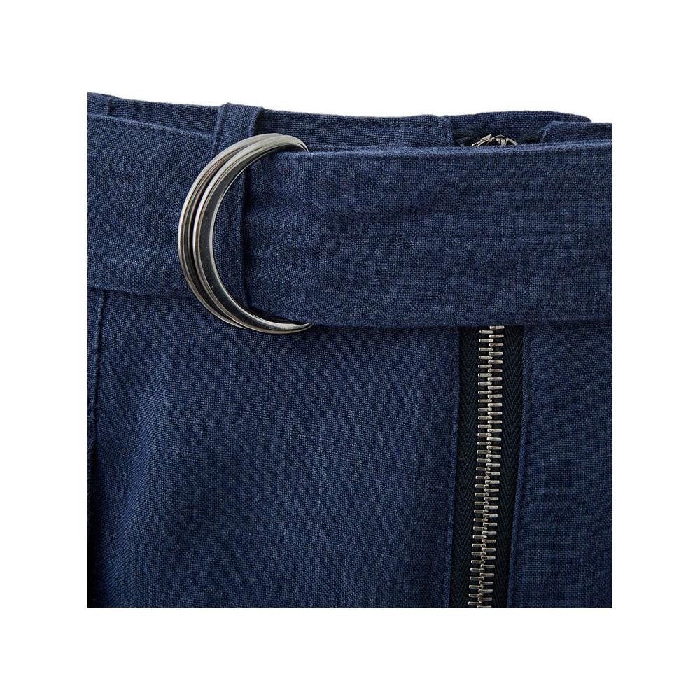 Emporio Armani Elegant Linen Blue Trousers for Men Emporio Armani Dark Slate Gray