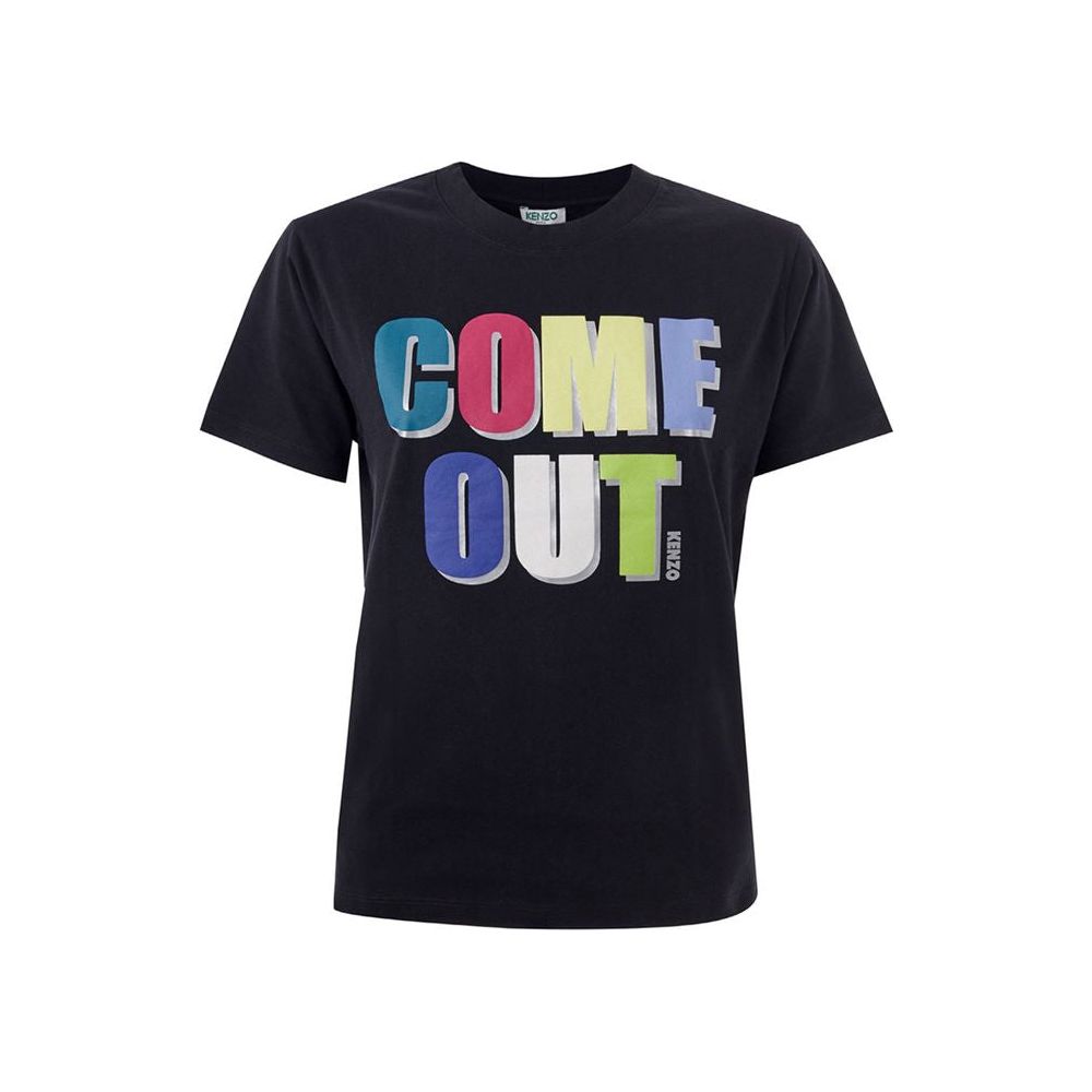 Kenzo Elegant Cotton Tee in Timeless Black Kenzo Black