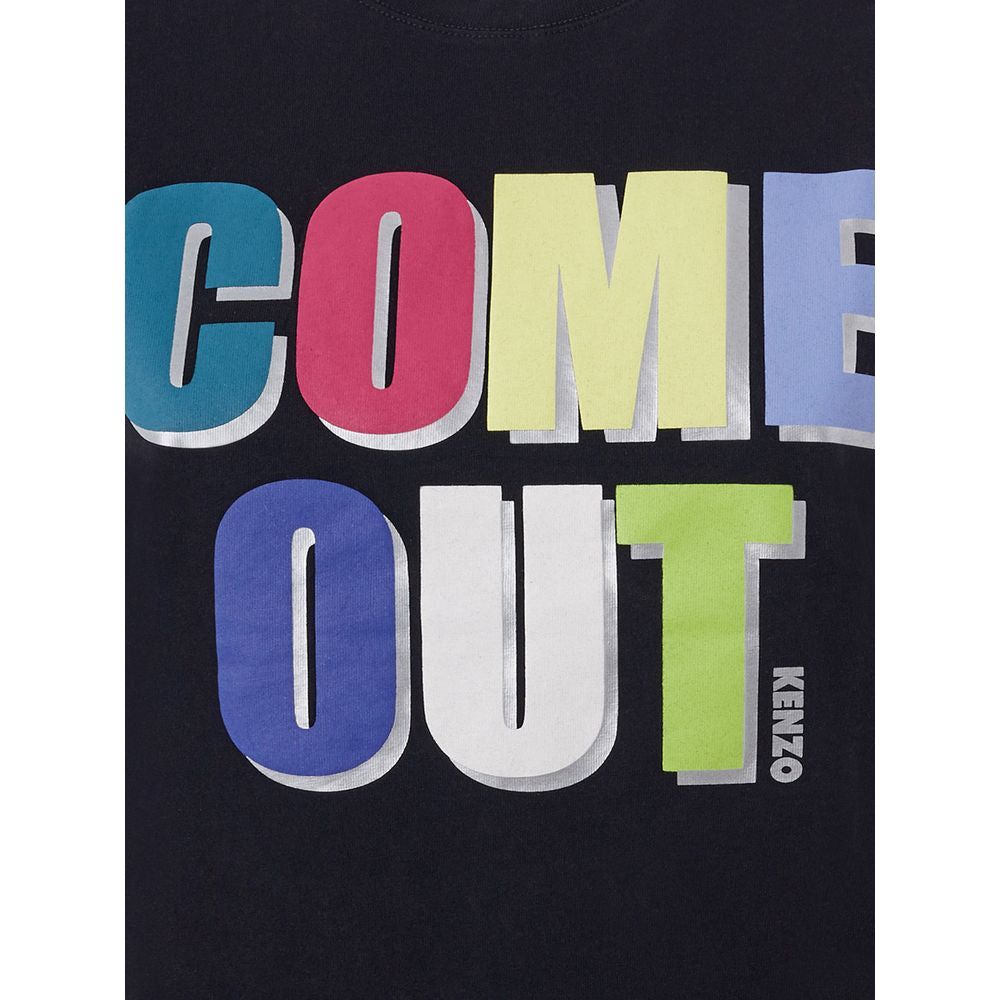 Kenzo Elegant Cotton Tee in Timeless Black Kenzo Black
