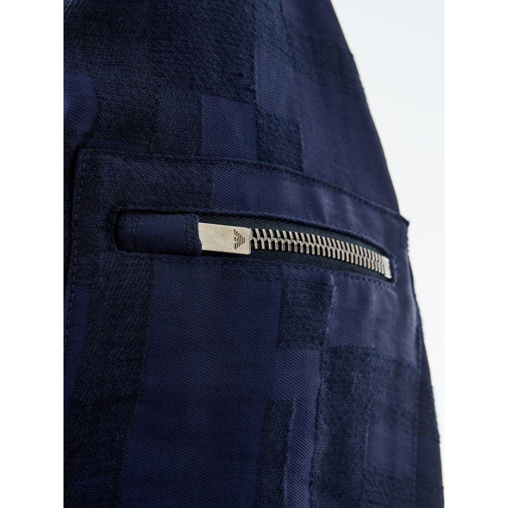 Emporio Armani Elegant Linen Blue T-Shirt for Men Emporio Armani Dark Slate Gray