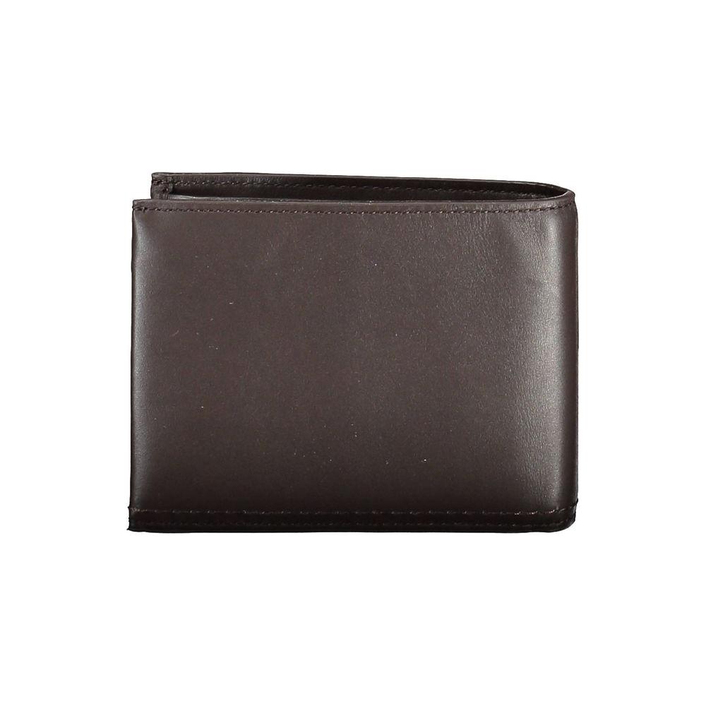 Calvin Klein Brown Leather Men Wallet Calvin Klein Dark Slate Gray