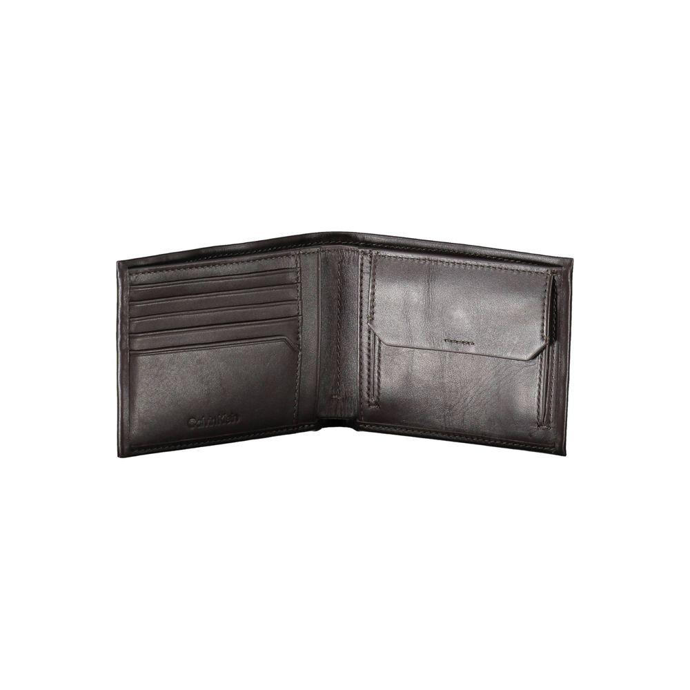 Calvin Klein Elegant Leather Dual-Compartment Wallet Calvin Klein Dark Slate Gray