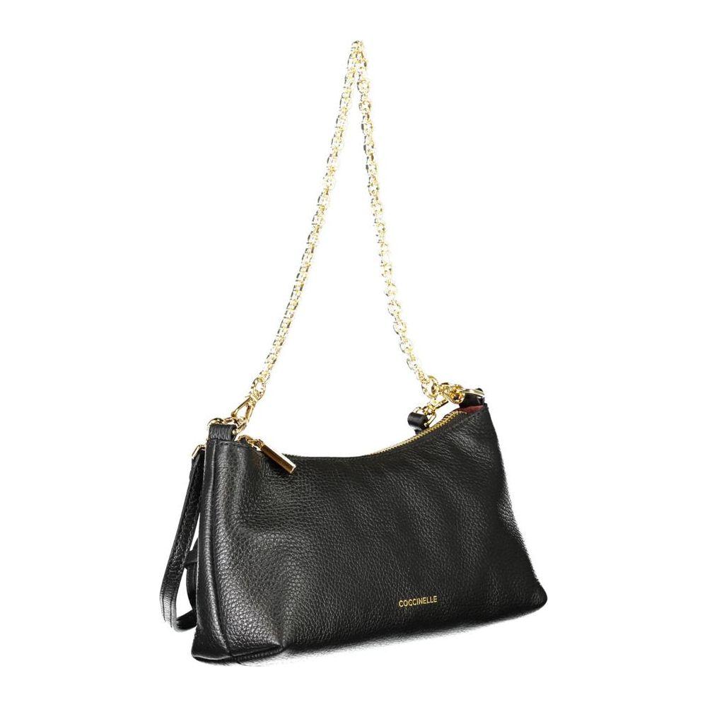 Coccinelle Black Leather Handbag Coccinelle Dark Slate Gray