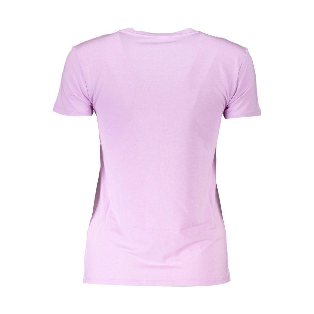 Patrizia Pepe Purple Rhinestone Crew Neck Tee Patrizia Pepe Thistle