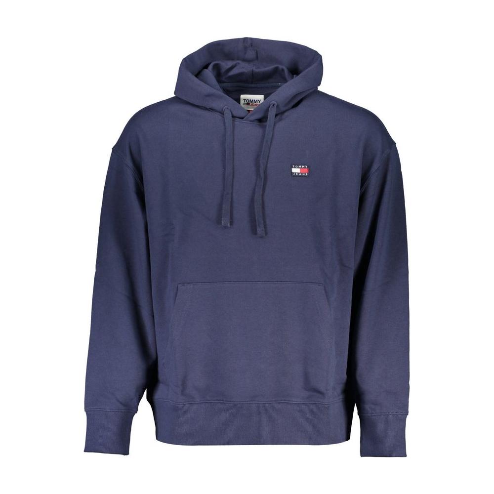 Tommy Hilfiger Chic Blue Hooded Sweatshirt with Logo Detail Tommy Hilfiger Dark Slate Gray