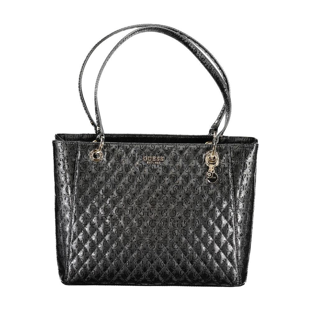 Guess Jeans Black Polyethylene Handbag Guess Jeans Dark Slate Gray