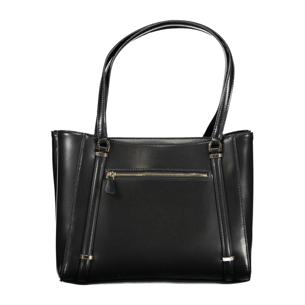 Guess Jeans Black Polyethylene Handbag Guess Jeans Dark Slate Gray