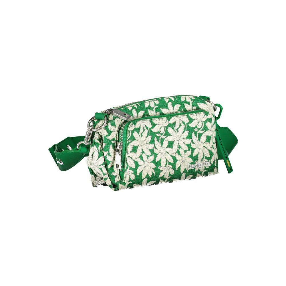 Desigual Green Polyethylene Handbag Desigual Light Gray