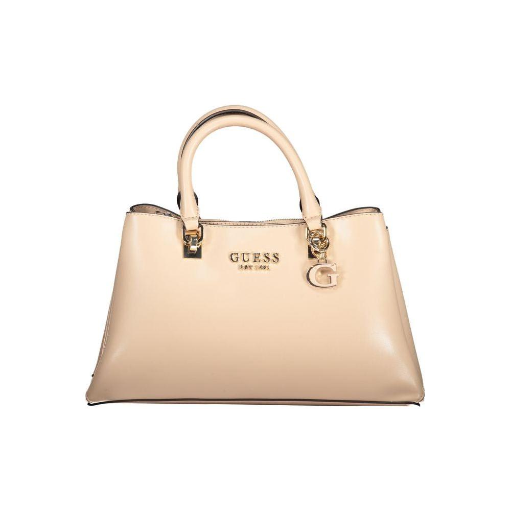 Guess Jeans Beige Polyethylene Handbag Guess Jeans Wheat