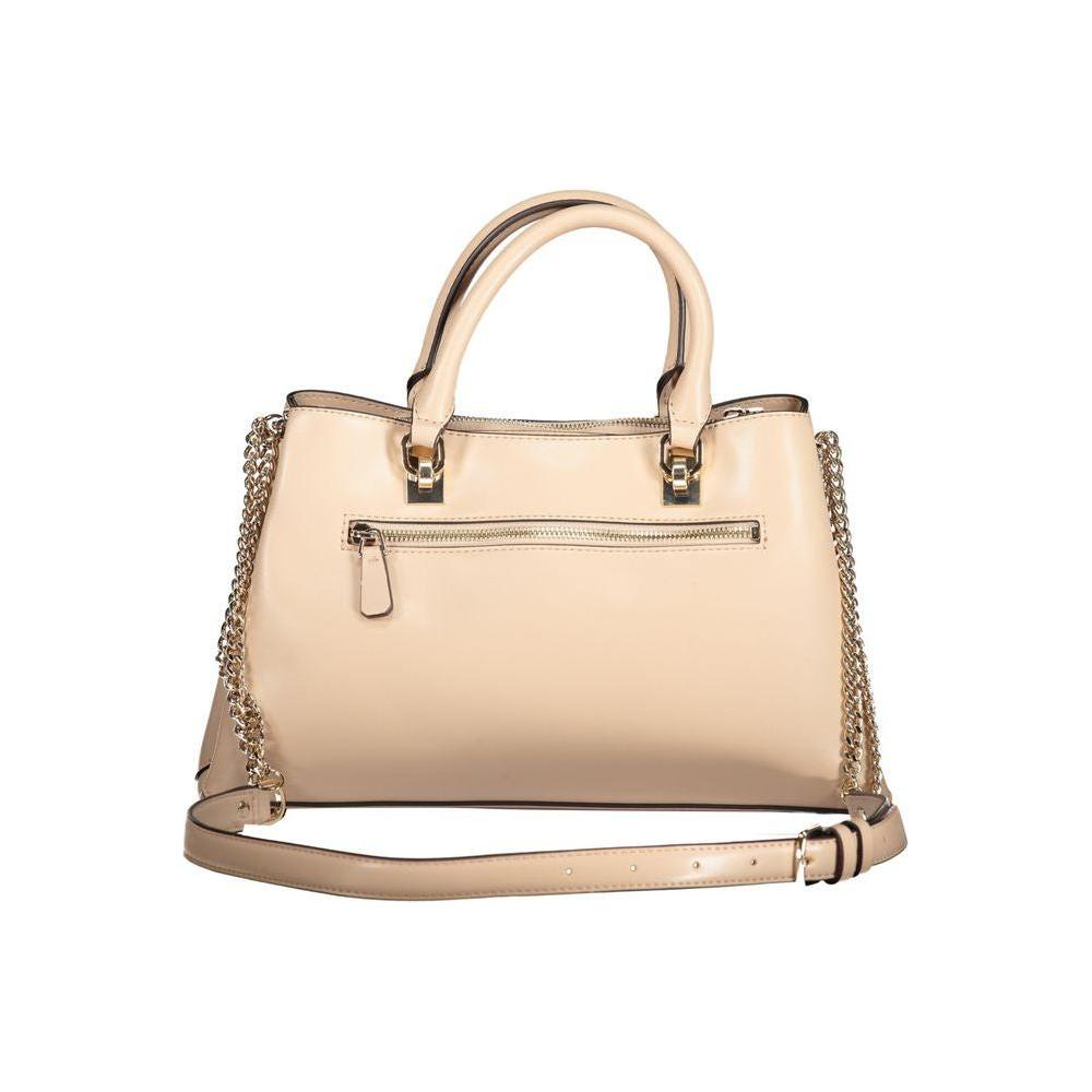 Guess Jeans Beige Polyethylene Handbag Guess Jeans Wheat
