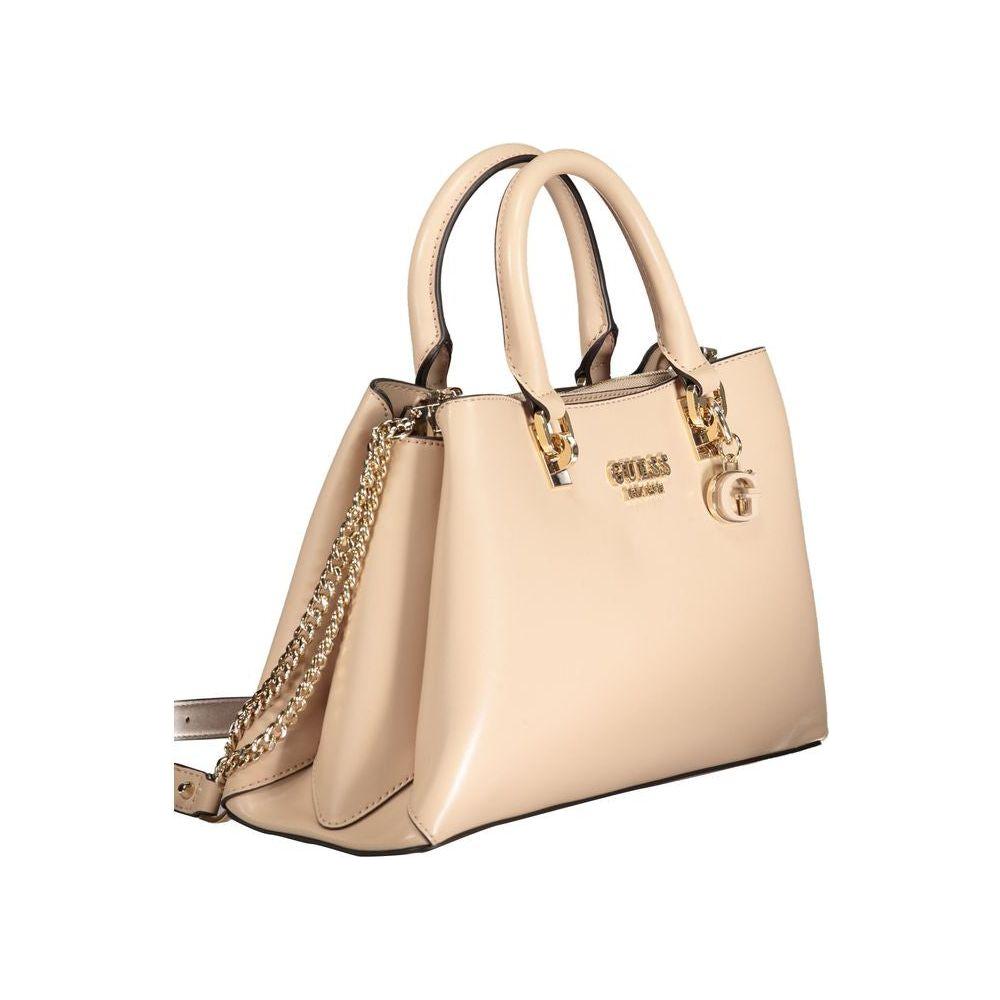 Guess Jeans Beige Polyethylene Handbag Guess Jeans Wheat