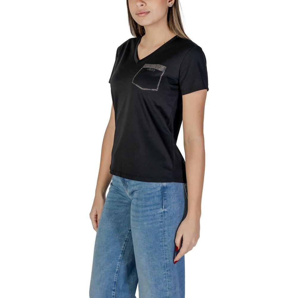 Liu Jo Black Cotton Tops & T-Shirt