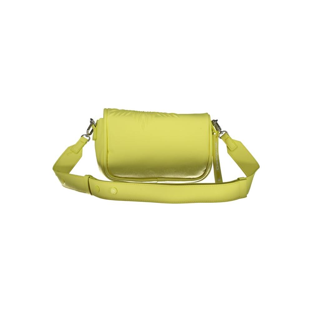 Desigual Yellow Polyethylene Handbag Desigual Dark Khaki