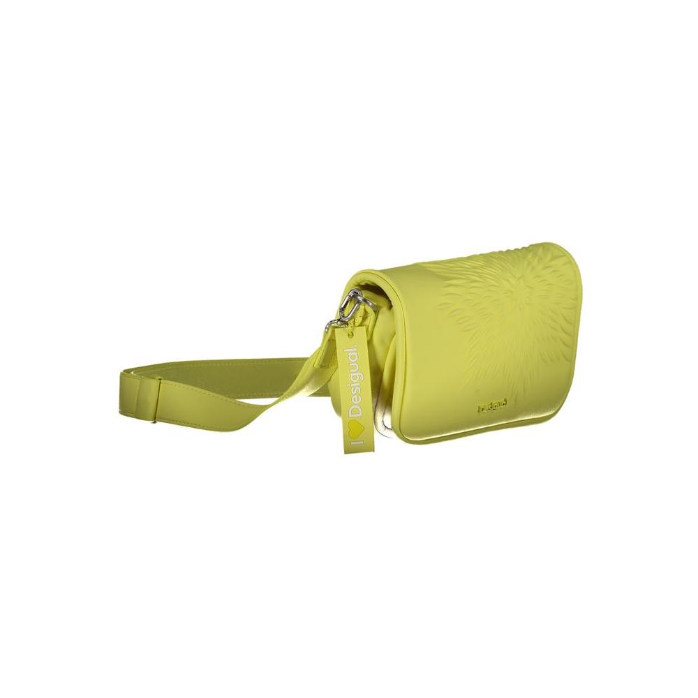 Desigual Yellow Polyethylene Handbag Desigual Dark Khaki