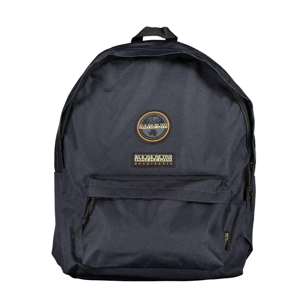 Napapijri Blue Cotton Men Backpack Napapijri Dark Slate Gray