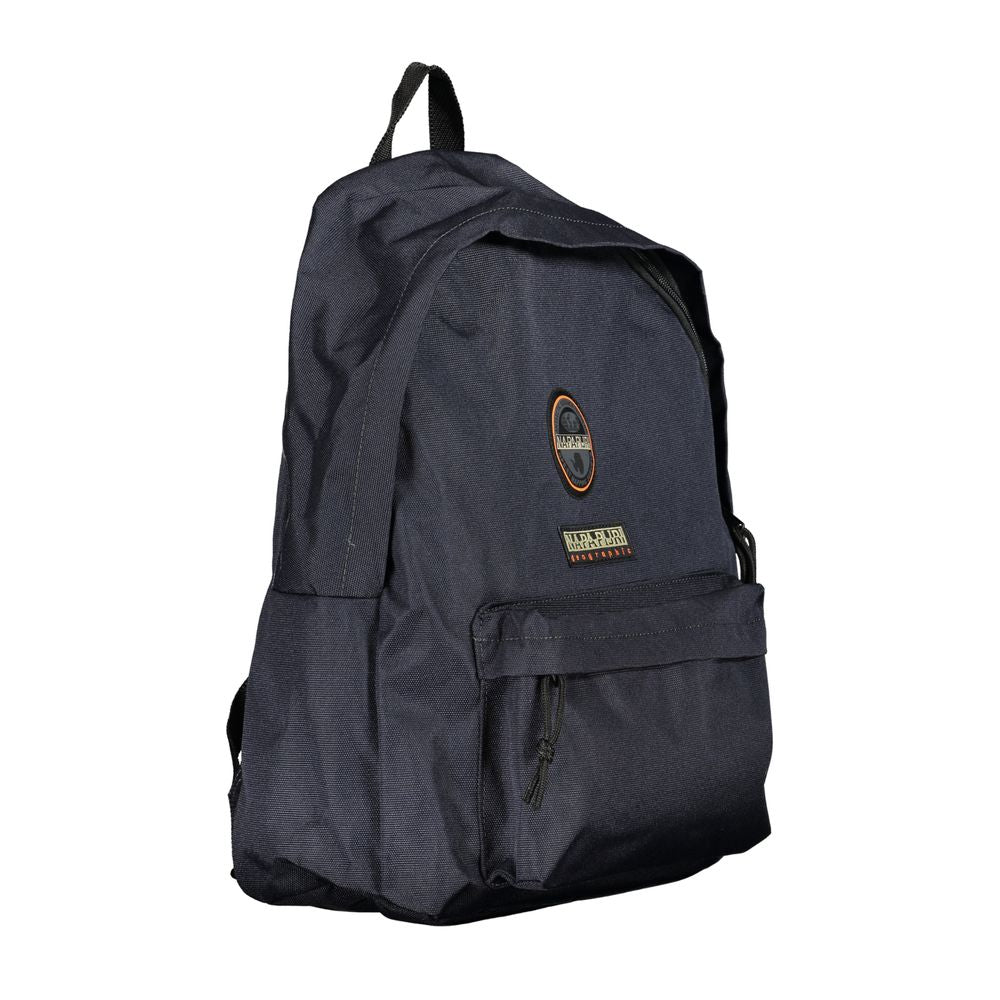 Napapijri Blue Cotton Men Backpack Napapijri Dark Slate Gray
