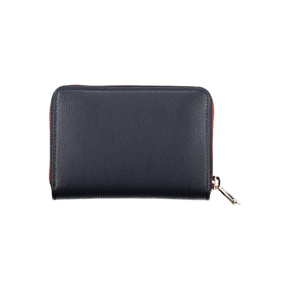 Tommy Hilfiger Sleek Blue Multipurpose Wallet with Zip Closure Tommy Hilfiger Dark Slate Gray