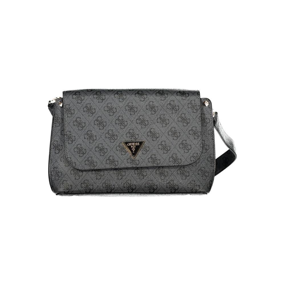 Guess Jeans Black Polyethylene Handbag Guess Jeans Dim Gray