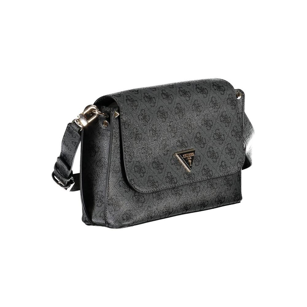 Guess Jeans Black Polyethylene Handbag Guess Jeans Dark Slate Gray