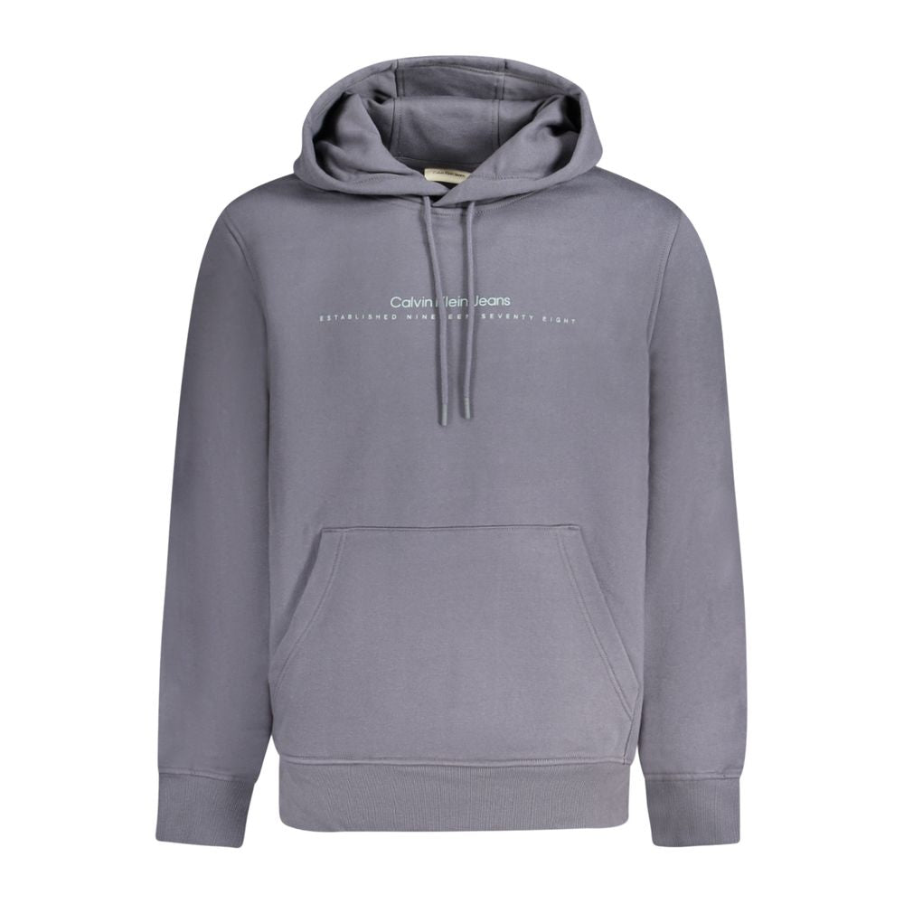 Calvin Klein Blue Cotton Men Sweater Calvin Klein Slate Gray