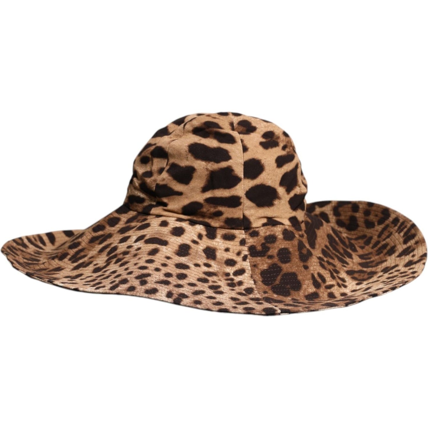 Dolce & Gabbana Dolce & Gabbana Brown Leopard Viscose Women Bucket Hat HAT9644-56 1728,56 cm|XS,67345645728,Accessories,Brown,Dolce & Gabbana,Hat - Women - Accessories,Material: 95% Viscose 5% Elastane,Preowned / Defect,Women,Women - Accessories