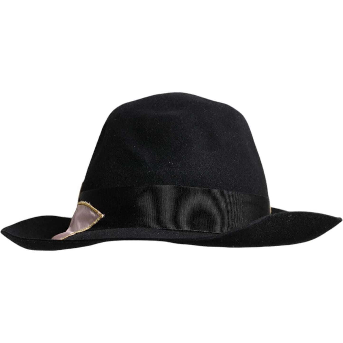 Dolce & Gabbana Black Logo Embroidered Women Wide Brim Hat Dolce & Gabbana Black