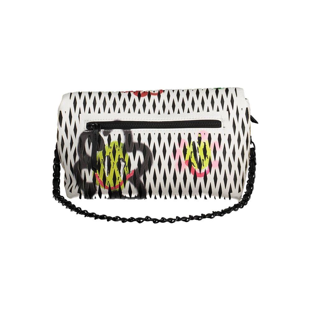 Desigual "White Polyethylene Women Handbag" Desigual Light Gray