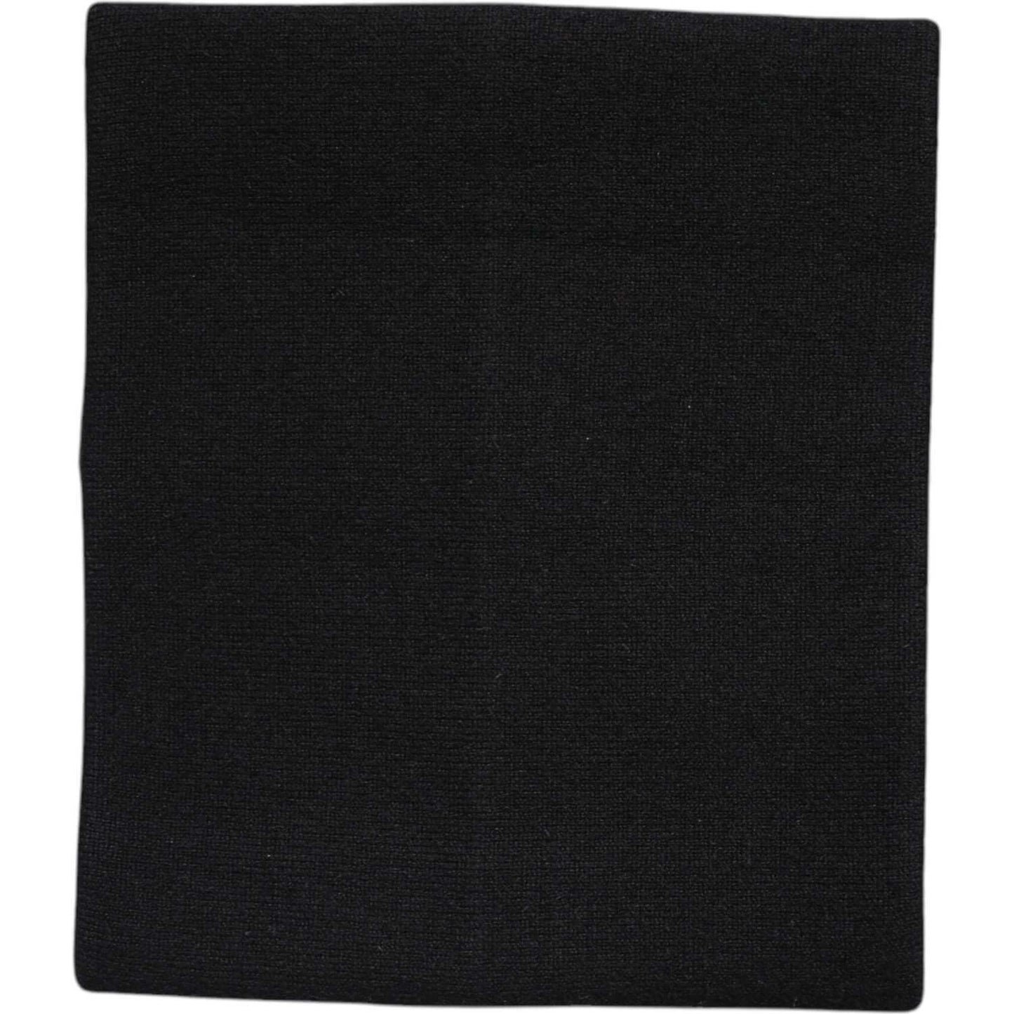 Dolce & Gabbana Black Cashmere Knitted Neck Warmer Foulard Scarf Dolce & Gabbana Black