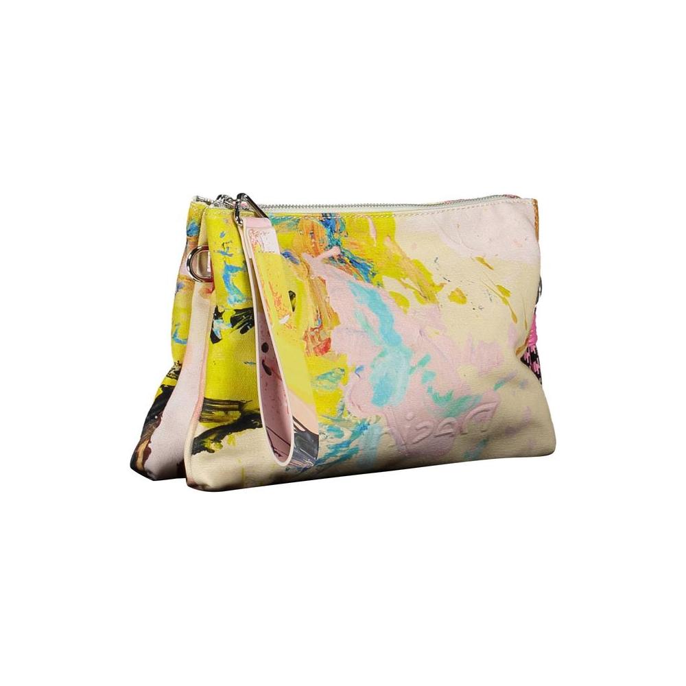 Desigual White Cotton Women Handbag Desigual Gray
