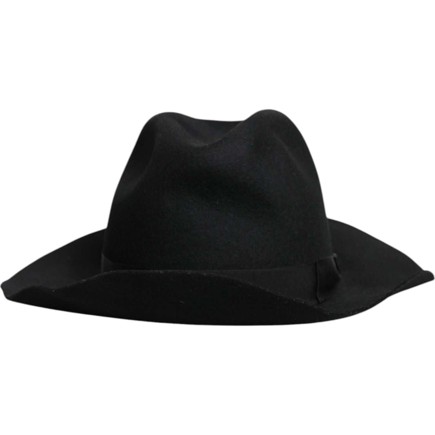 Dolce & Gabbana Black Wide Brim Trilby Fedora Hat Dolce & Gabbana Black