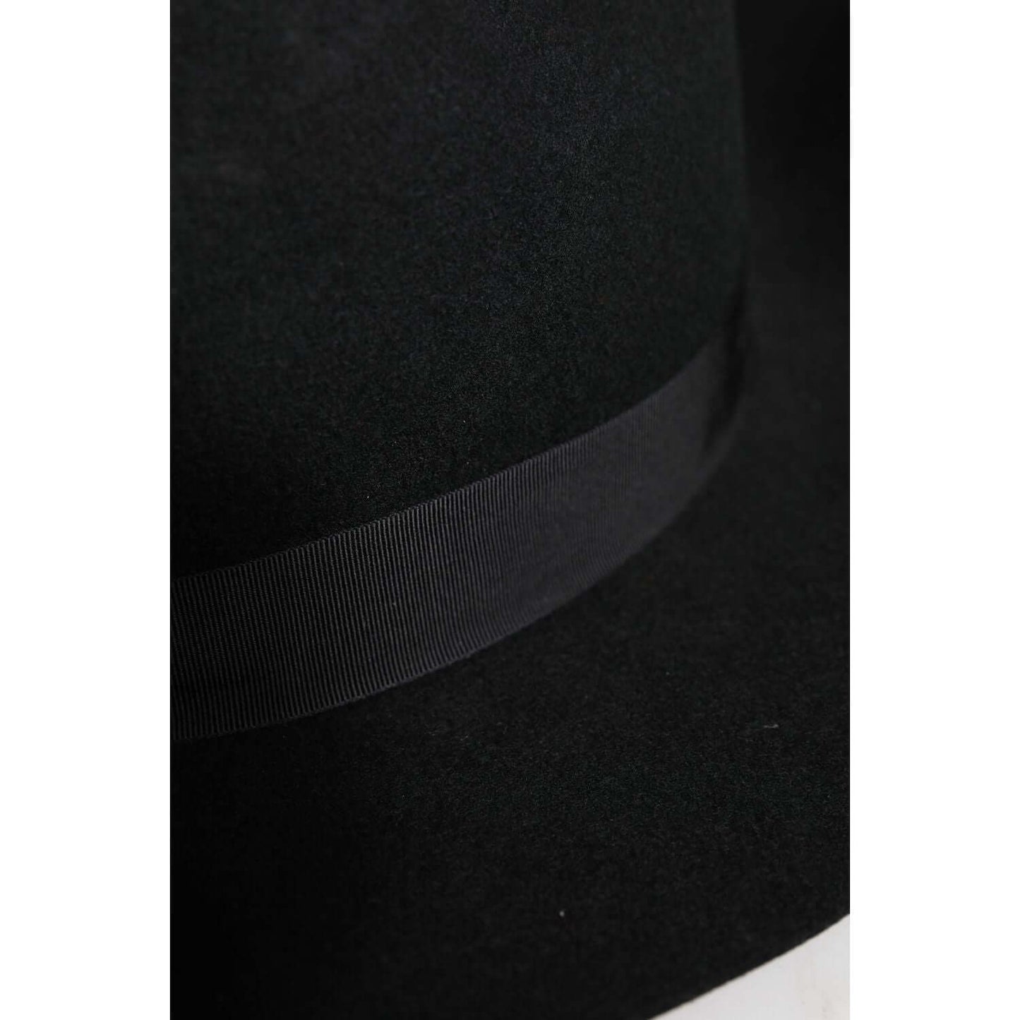 Dolce & Gabbana Black Wide Brim Trilby Fedora Hat Dolce & Gabbana Black