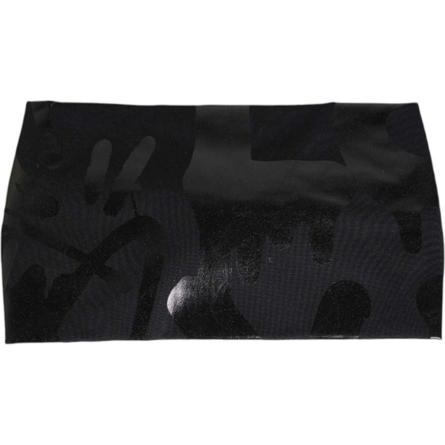 Dolce & Gabbana Black Nylon Stretch DG Logo Head Band Hat Dolce & Gabbana Black