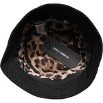 Dolce & Gabbana Dolce & Gabbana Black DG Crystal Polyester Wide Brim Bucket Hat HAT9819-57 1728,57 cm|S,67345645728,Accessories,Black,Dolce & Gabbana,Hat - Women - Accessories,Materials: 100% Polyester,New with tags,Women,Women - Accessories