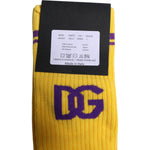 Dolce & Gabbana Dolce & Gabbana Yellow Cotton DG Logo Mid Calf Socks SCS2209-L 1728,67345645728,Accessories,Dolce & Gabbana,L,M,Material: 70% Cotton 29% Nylon 1% Elastane,Men,Men - Accessories,New with tags,Socks - Men - Accessories,XL,Yellow