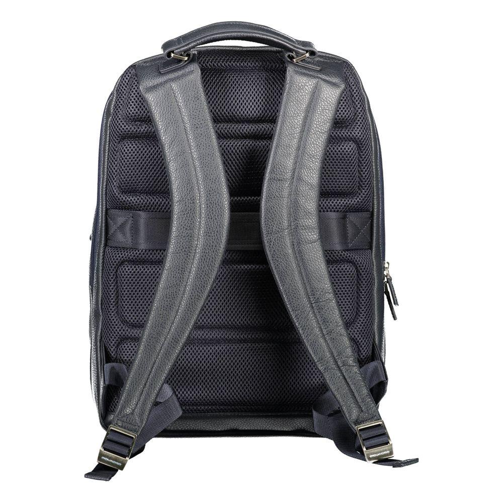 Piquadro Blue Leather Men Backpack Piquadro Dark Slate Gray