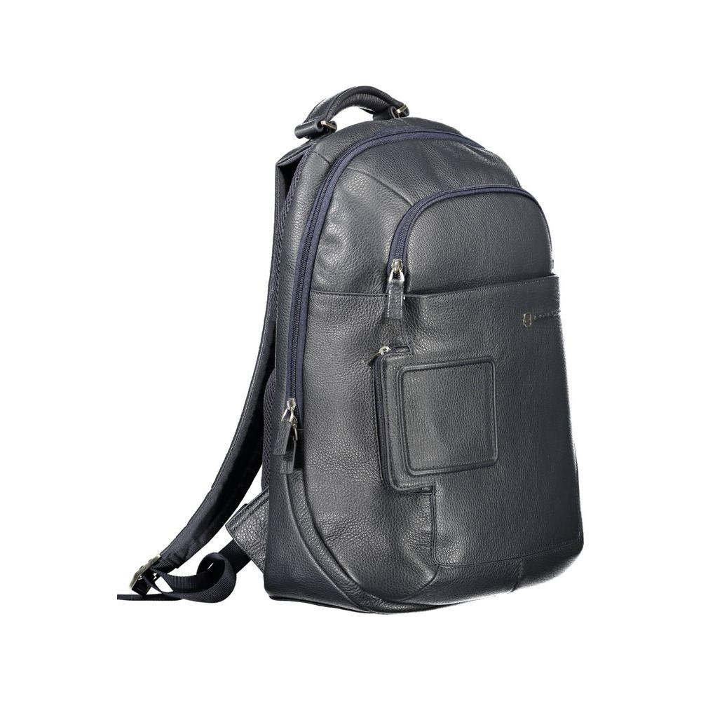 Piquadro Blue Leather Men Backpack Piquadro Dark Slate Gray
