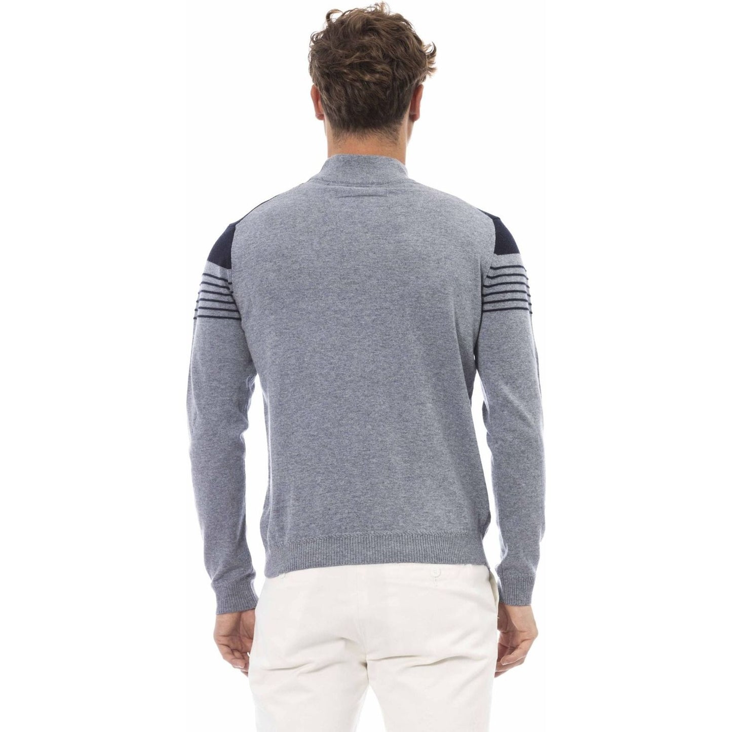Alpha Studio Sweaters Sweaters Alpha Studio Light Slate Gray