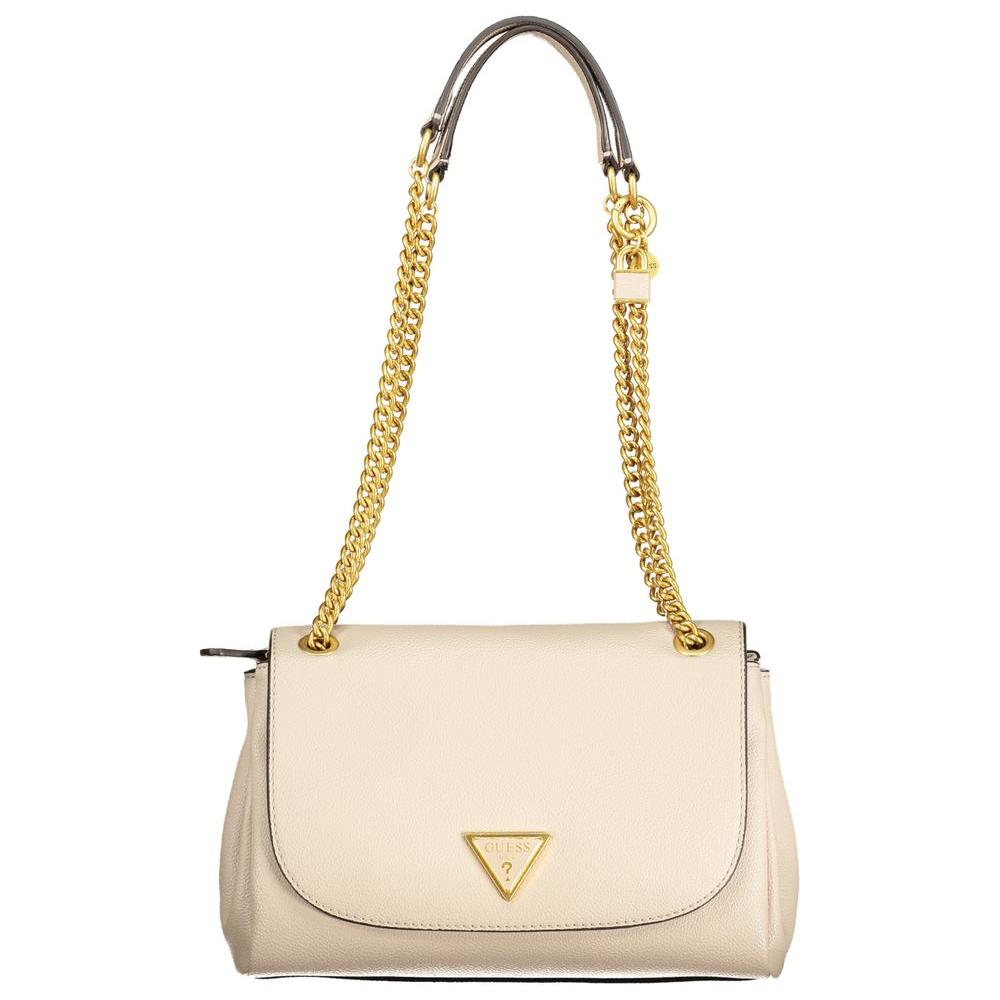 Guess Jeans Beige Polyethylene Handbag Guess Jeans Bisque