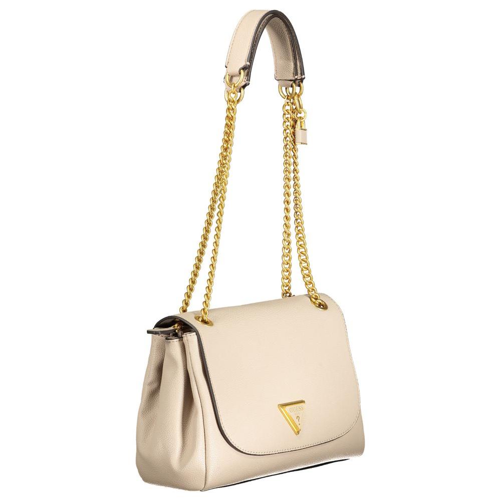 Guess Jeans Beige Polyethylene Handbag Guess Jeans Wheat