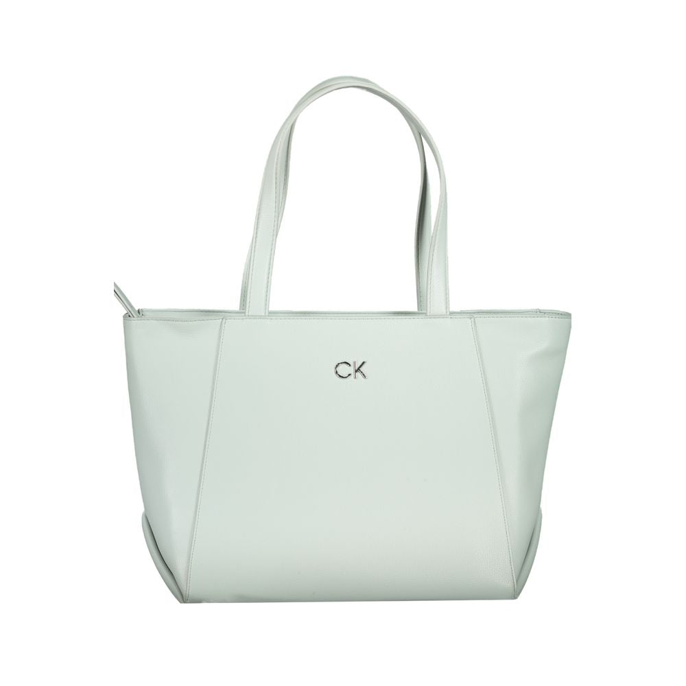 Calvin Klein Light Blue Polyethylene Handbag Calvin Klein Light Gray