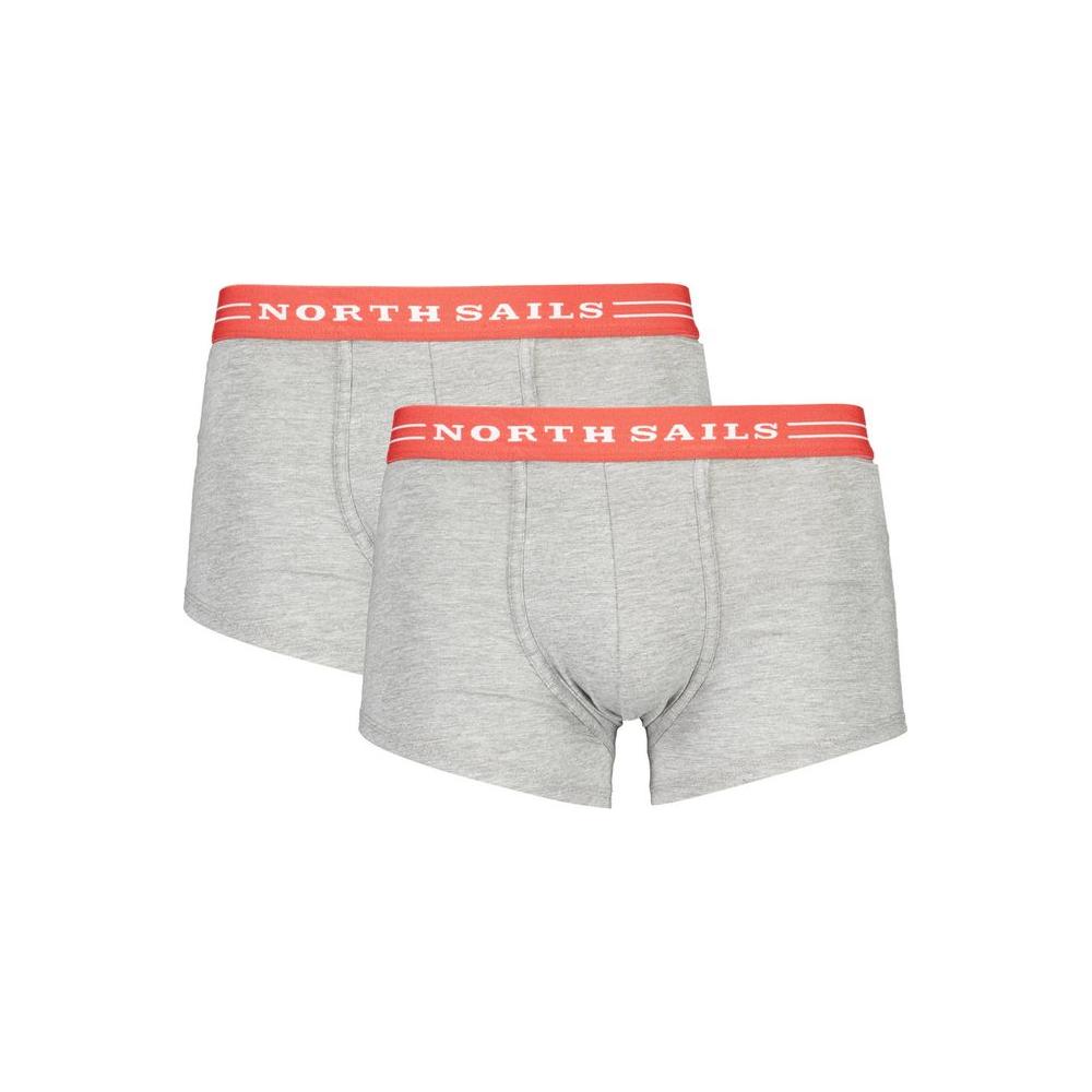 North Sails Gray Cotton Underwear North Sails Light Gray