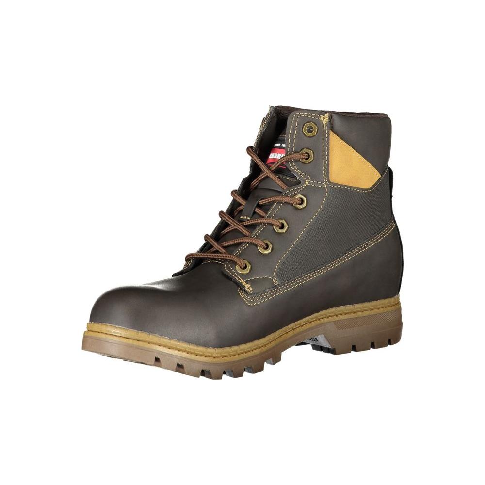 Carrera Rugged Brown Lace-Up Boots with Contrast Details Carrera Dark Slate Gray