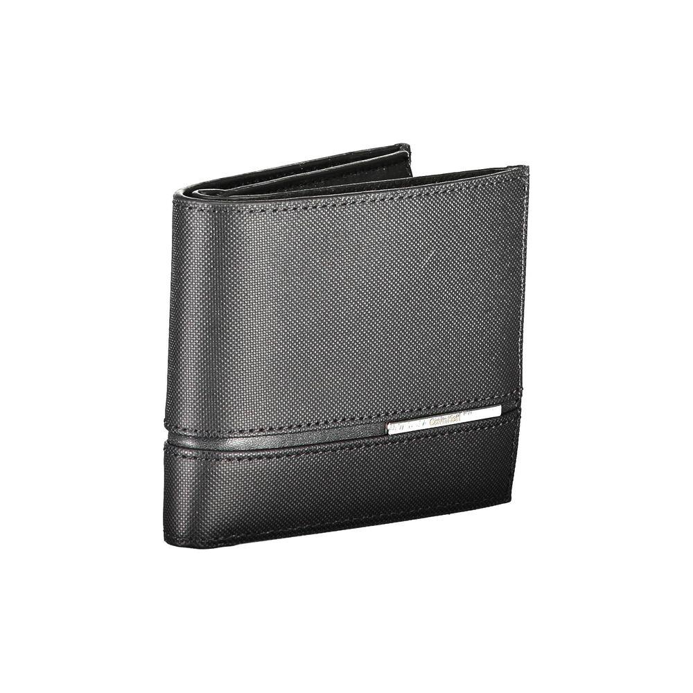 Calvin Klein Black Leather Men Wallet Calvin Klein Dark Slate Gray