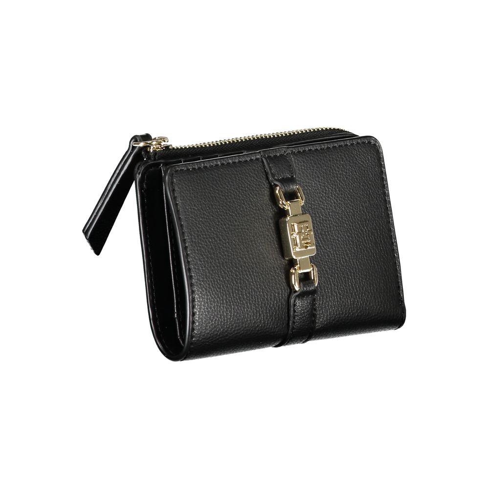 Tommy Hilfiger Sleek Black Zip Wallet with Coin Purse Tommy Hilfiger Dark Slate Gray