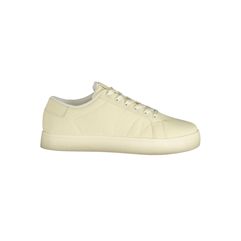 Calvin Klein White Polyester Men Sneaker Calvin Klein Wheat