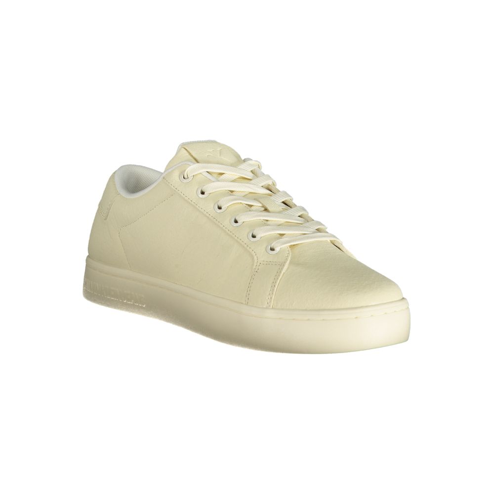 Calvin Klein White Polyester Men Sneaker Calvin Klein Gray