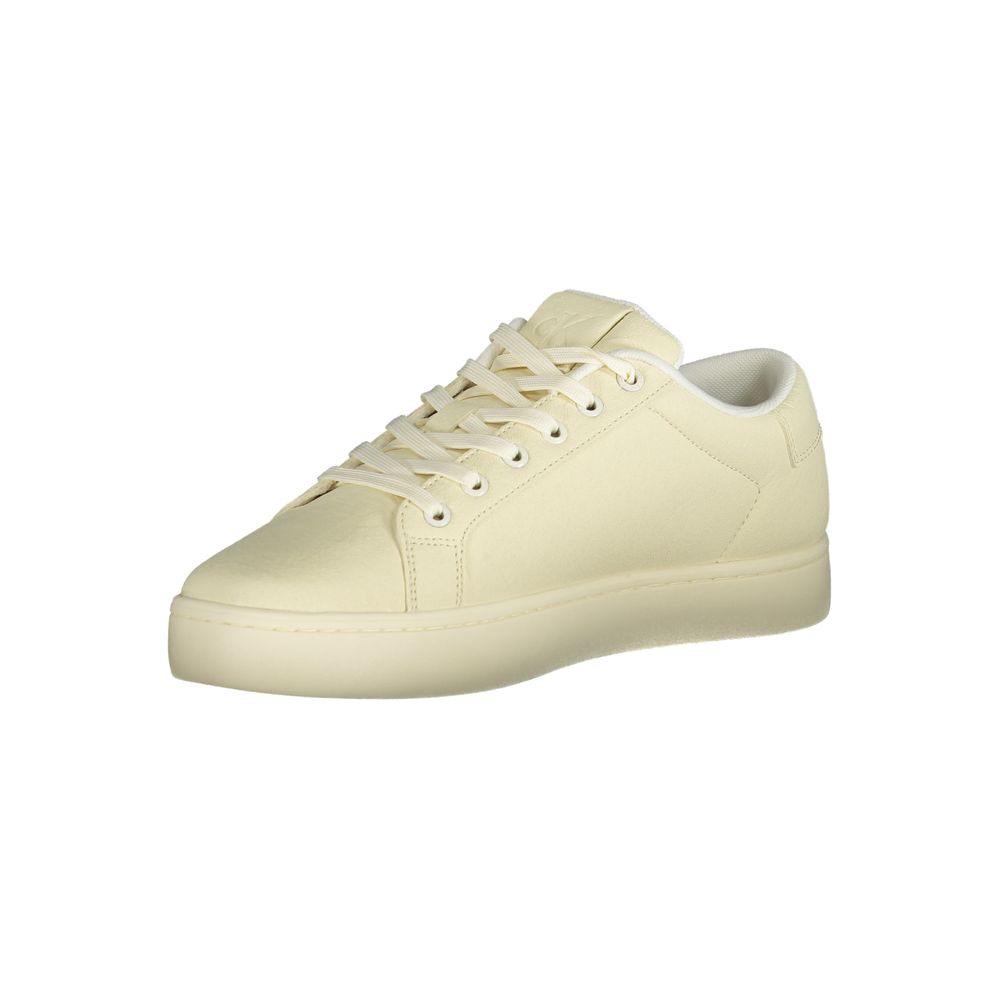 Calvin Klein White Polyester Men Sneaker Calvin Klein Gray